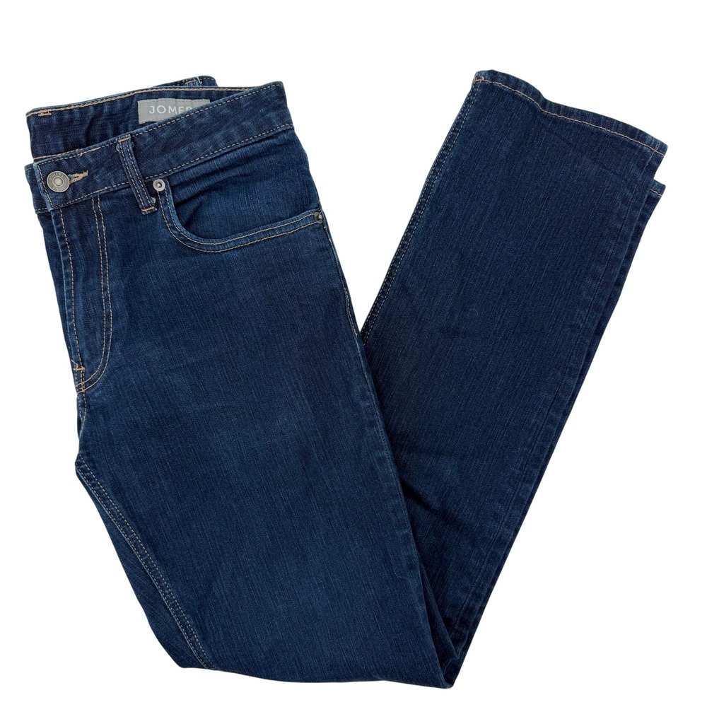 Jomers Slim Fit Dark Wash Blue Denim Jeans Mens 31x32 Button Fly 5-Pocket